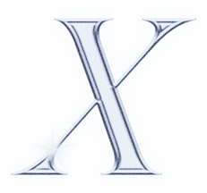 Dreamy Chrome Letter X Type Sticker
